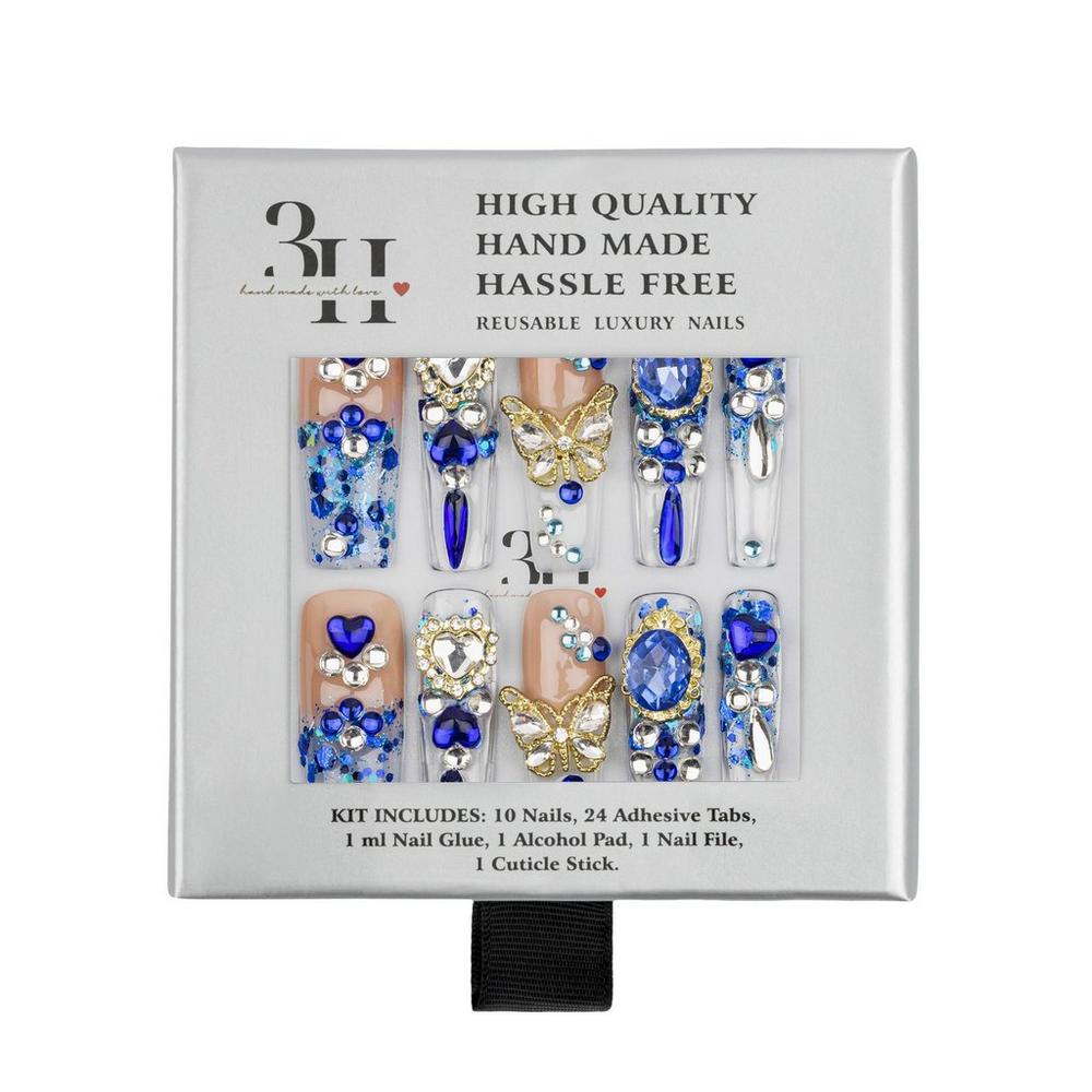 3h Nails Sapphire Spell Handmade Press-on Nails - Small