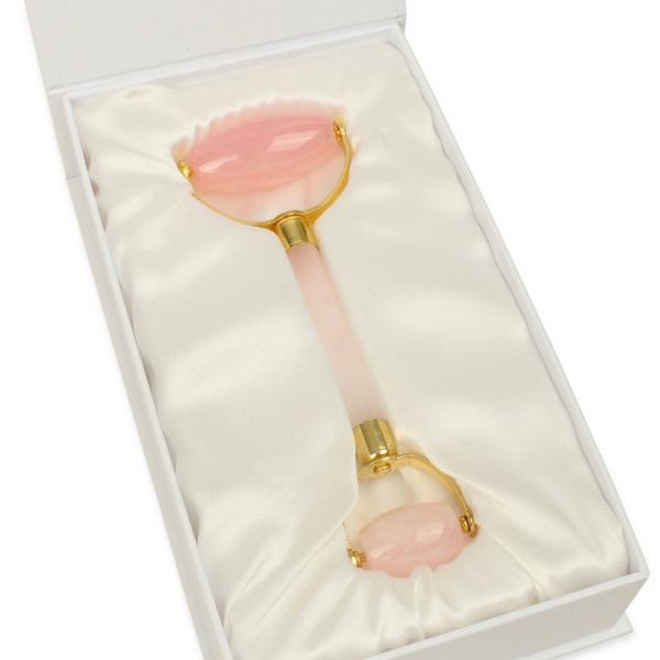 White Lotus Beauty Genuine Crystal Roller Chemical Free Rose Quartz #3