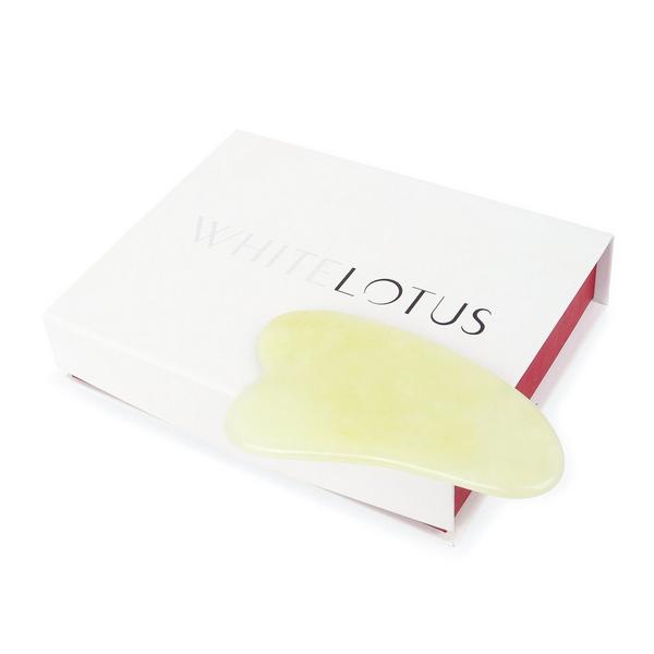 White Lotus Beauty Genuine Crystal Gua Sha- Chemical Free Jade #8