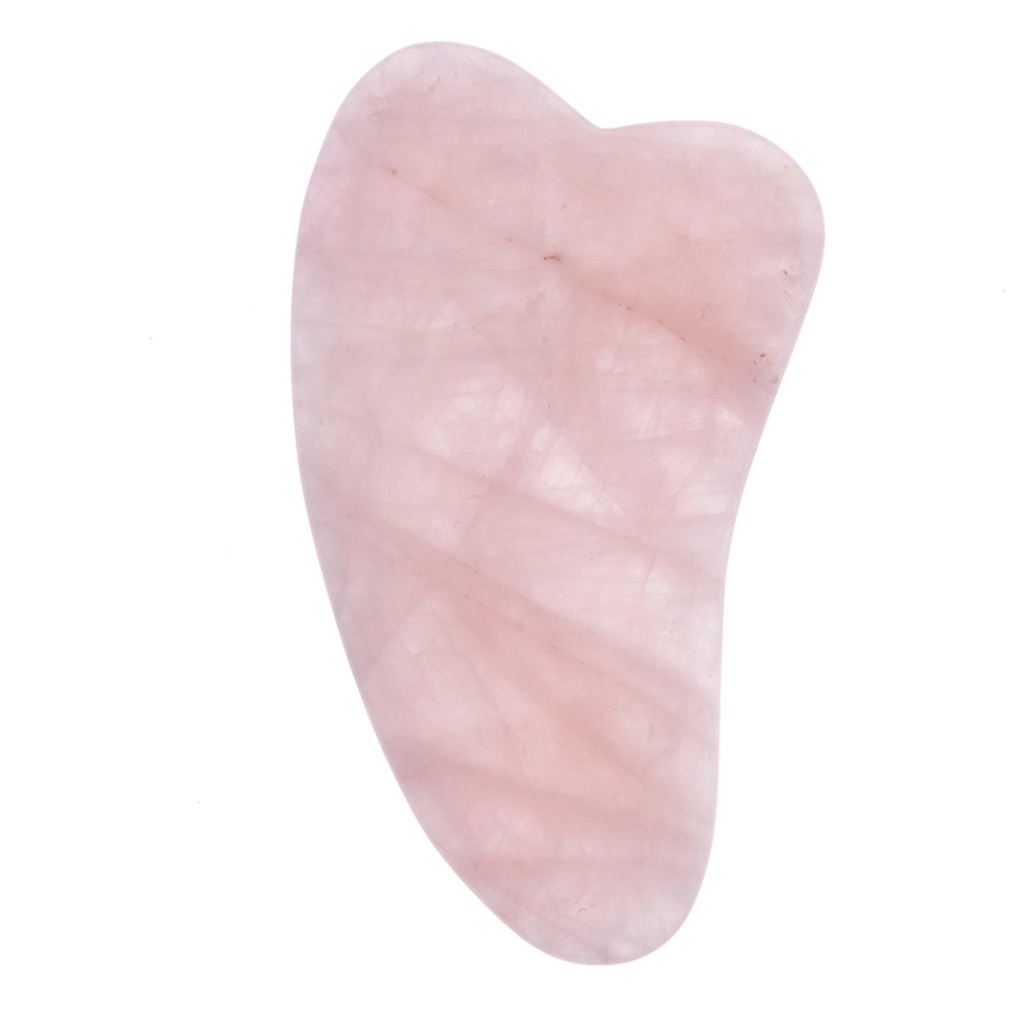 White Lotus Beauty Genuine Crystal Gua Sha Chemical-Free Rose Quartz #1