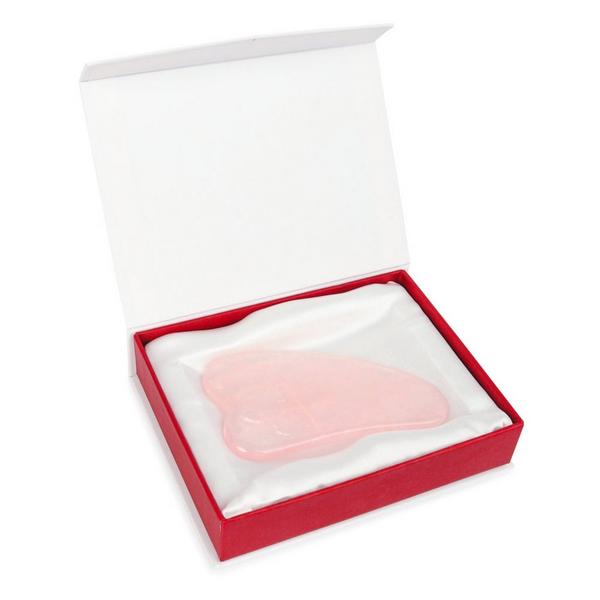 White Lotus Beauty Genuine Crystal Gua Sha Chemical-Free Rose Quartz #2