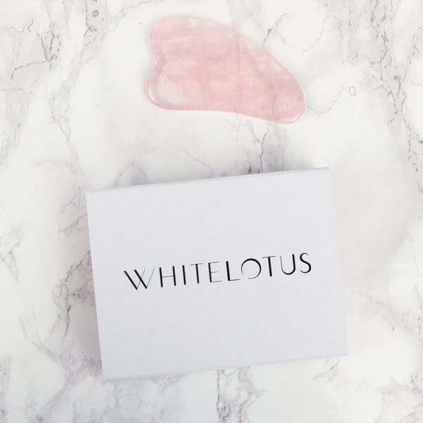 White Lotus Beauty Genuine Crystal Gua Sha Chemical-Free Rose Quartz #4