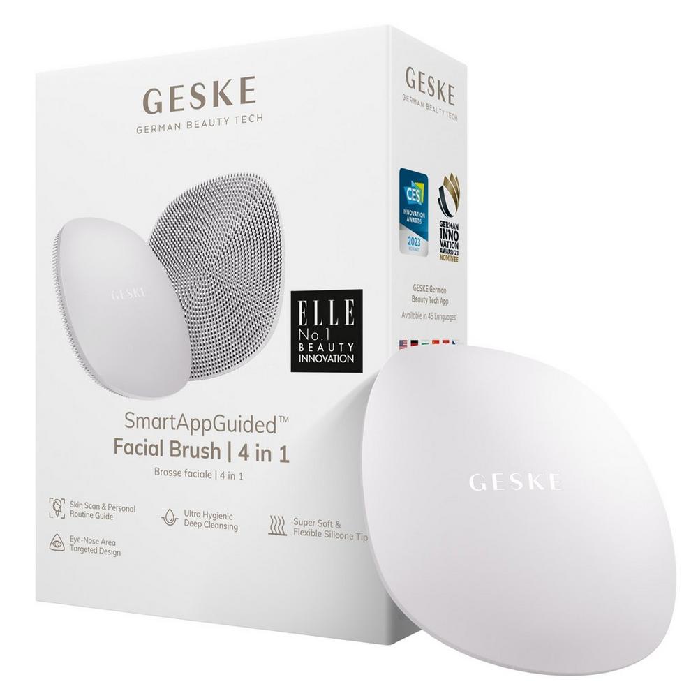Geske Smartappguided Facial Brush | 4 In 1 - Starlight In Silver
