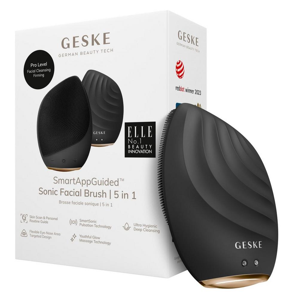Geske Smartappguided Sonic Facial Brush | 5 In 1 - Gray In Gray