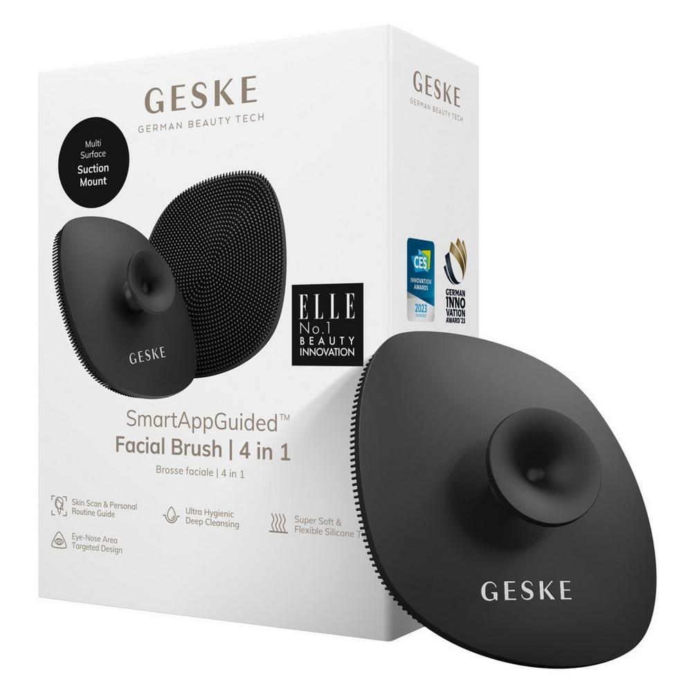 Geske Smartappguided Facial Brush With Handle | 4 In 1 - Gray In Gray