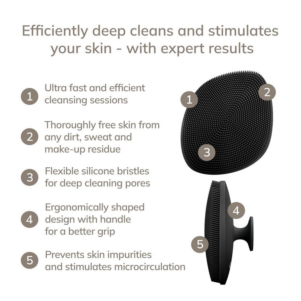 SmartAppGuided Facial Brush with Handle | 4 in 1 - Gray