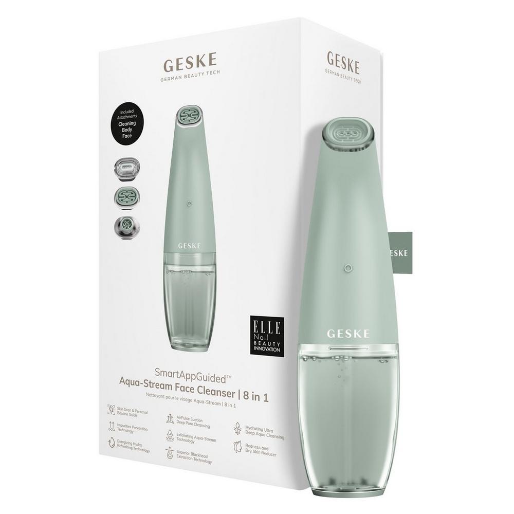 Geske Smartappguided Aqua-stream Face Cleanser | 8 In 1 - Green In Green