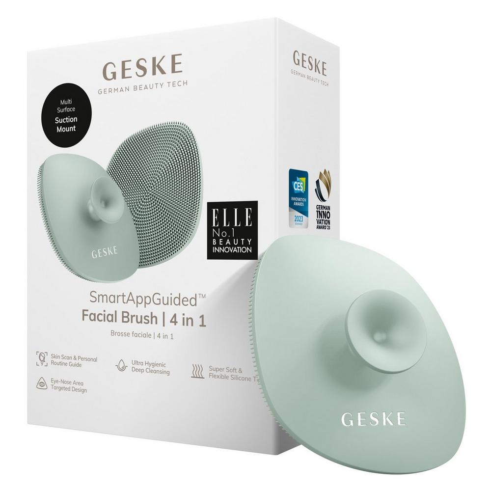 Geske Smartappguided Facial Brush With Handle | 4 In 1 - Green In Green