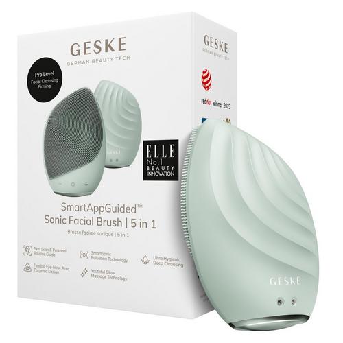 Geske - Green SmartAppGuided Sonic Facial Brush | 5 in 1