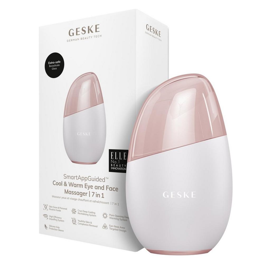 Geske Smartappguided Cool & Warm Eye & Face Massager | 7 In 1 - Black
