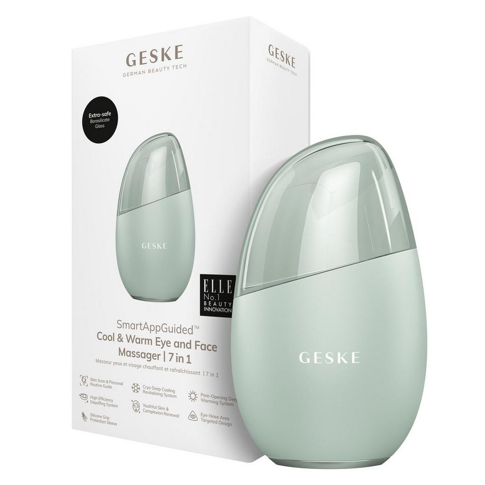 Geske Smartappguided Cool & Warm Eye & Face Massager | 7 In 1 - Starlight In Silver