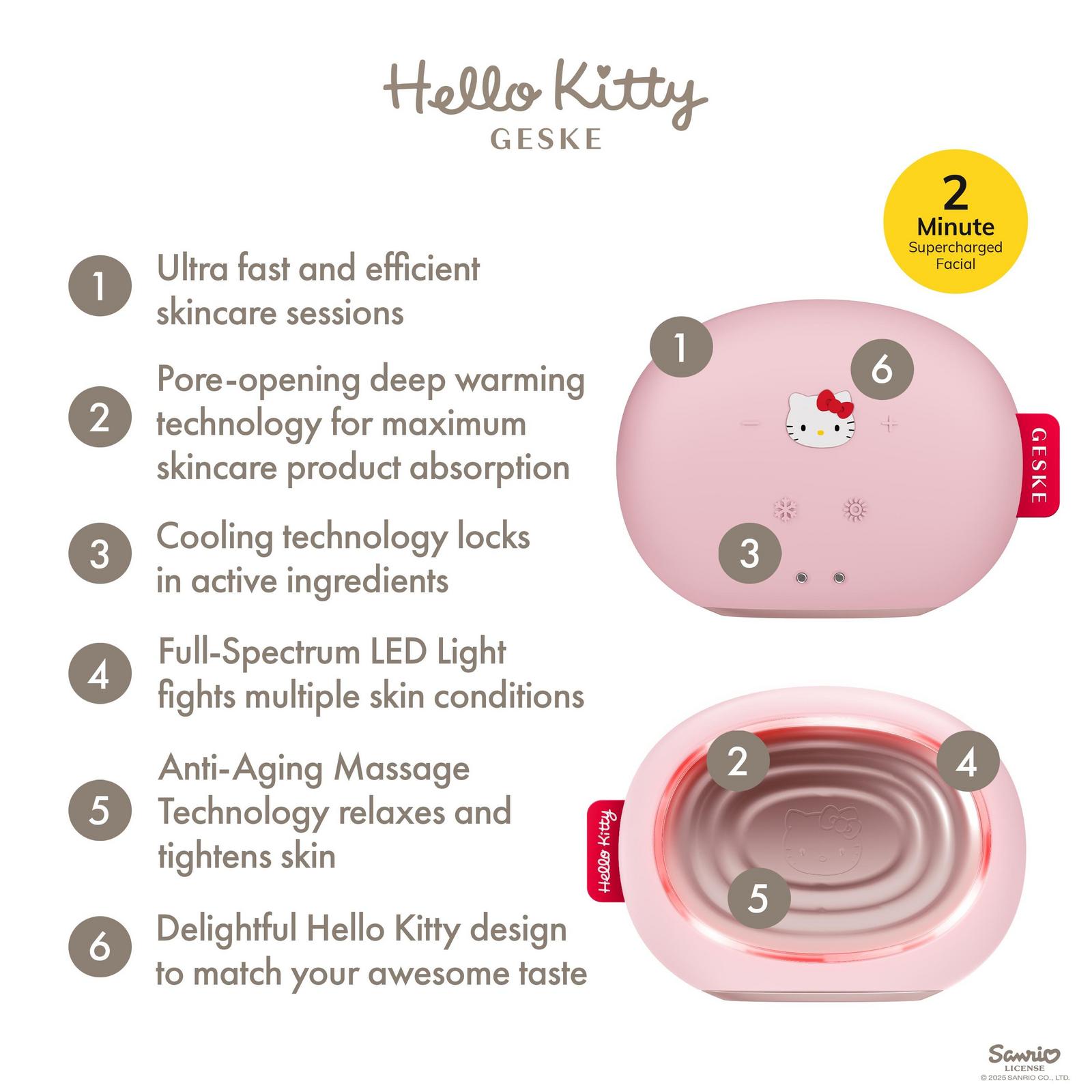 Hello Kitty SmartAppGuided Sonic Warm & Cool Mask | 8 in 1 - Hello Kitty Pink