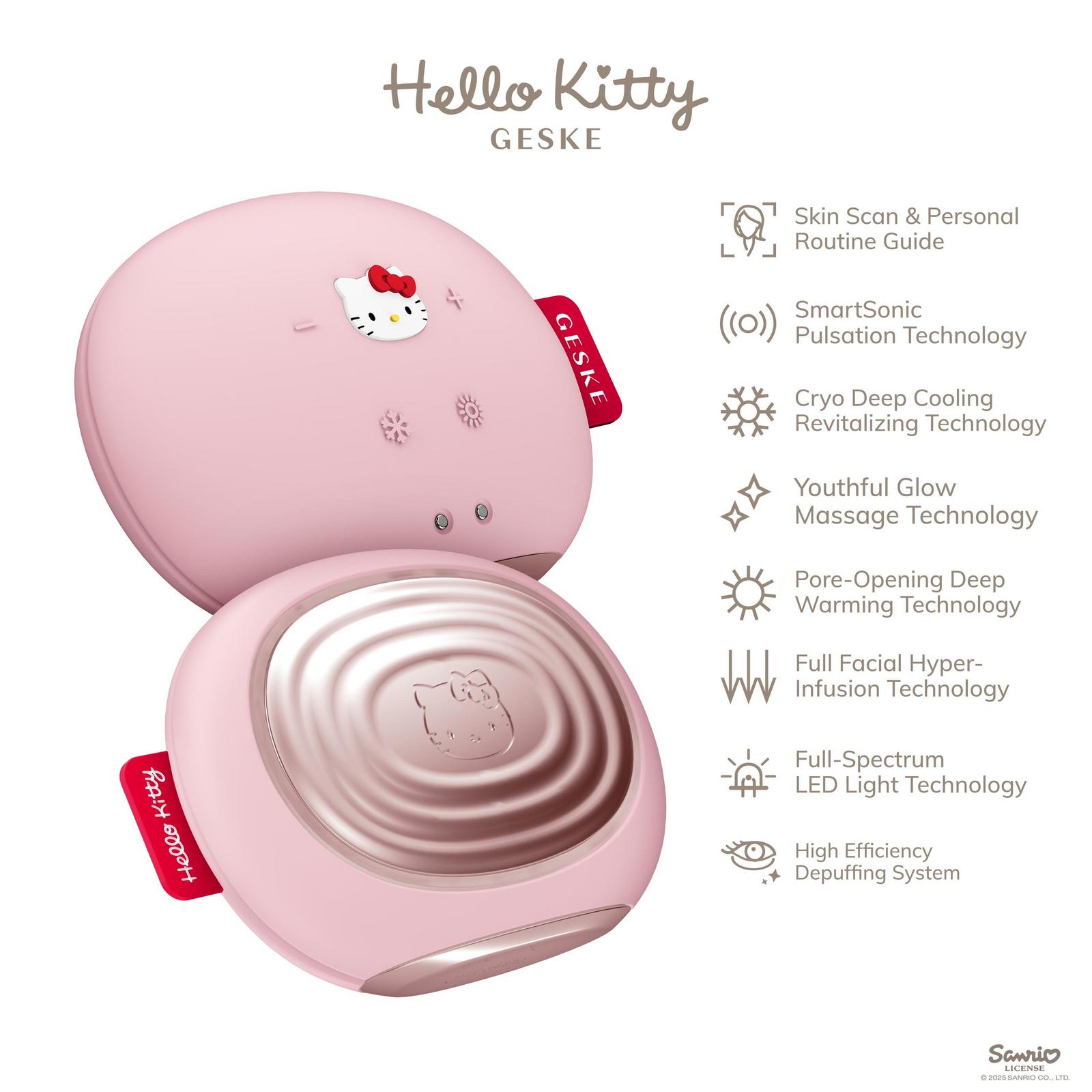 Hello Kitty SmartAppGuided Sonic Warm & Cool Mask | 8 in 1 - Hello Kitty Pink