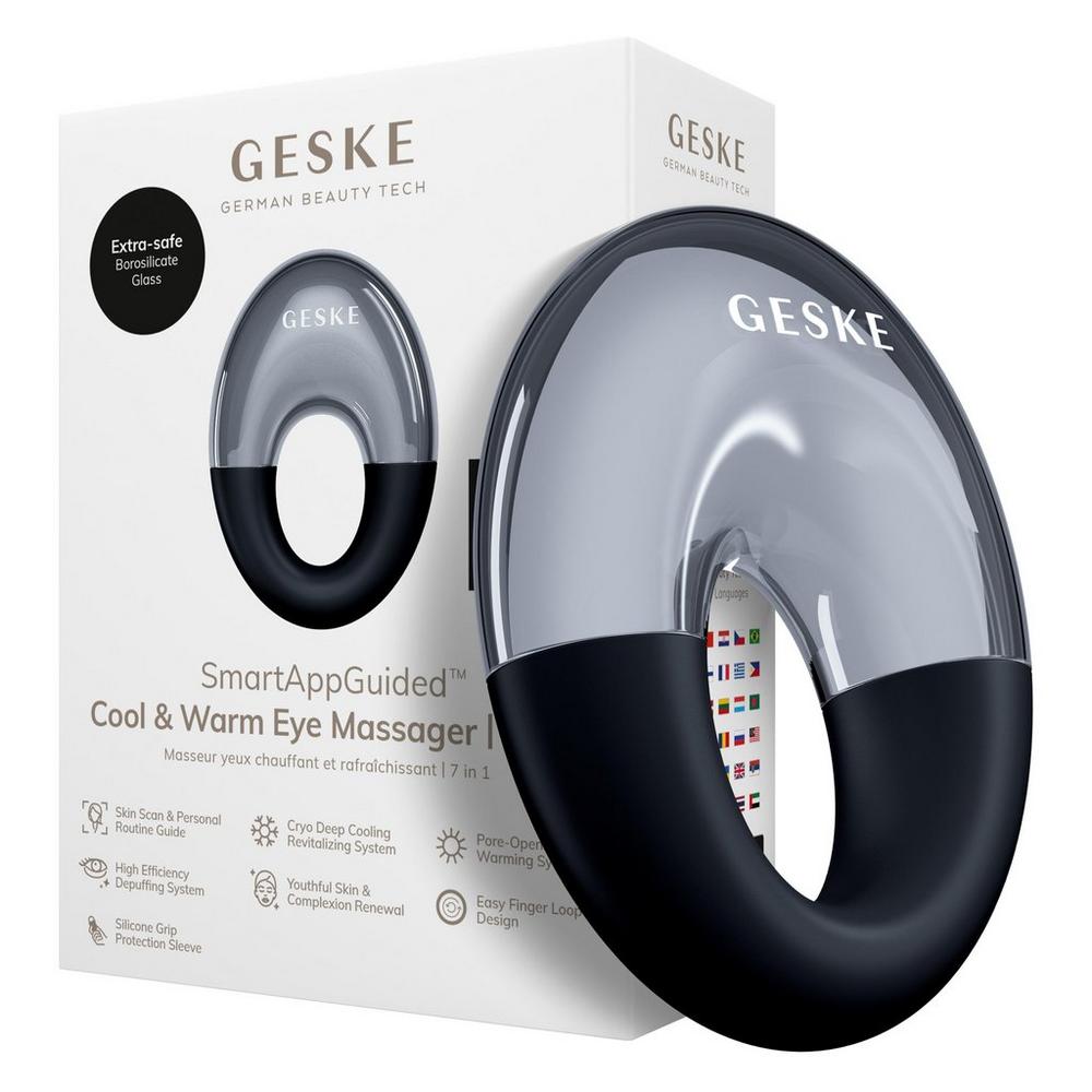 Geske Smartappguided Cool & Warm Eye Massager | 7 In 1 - Black