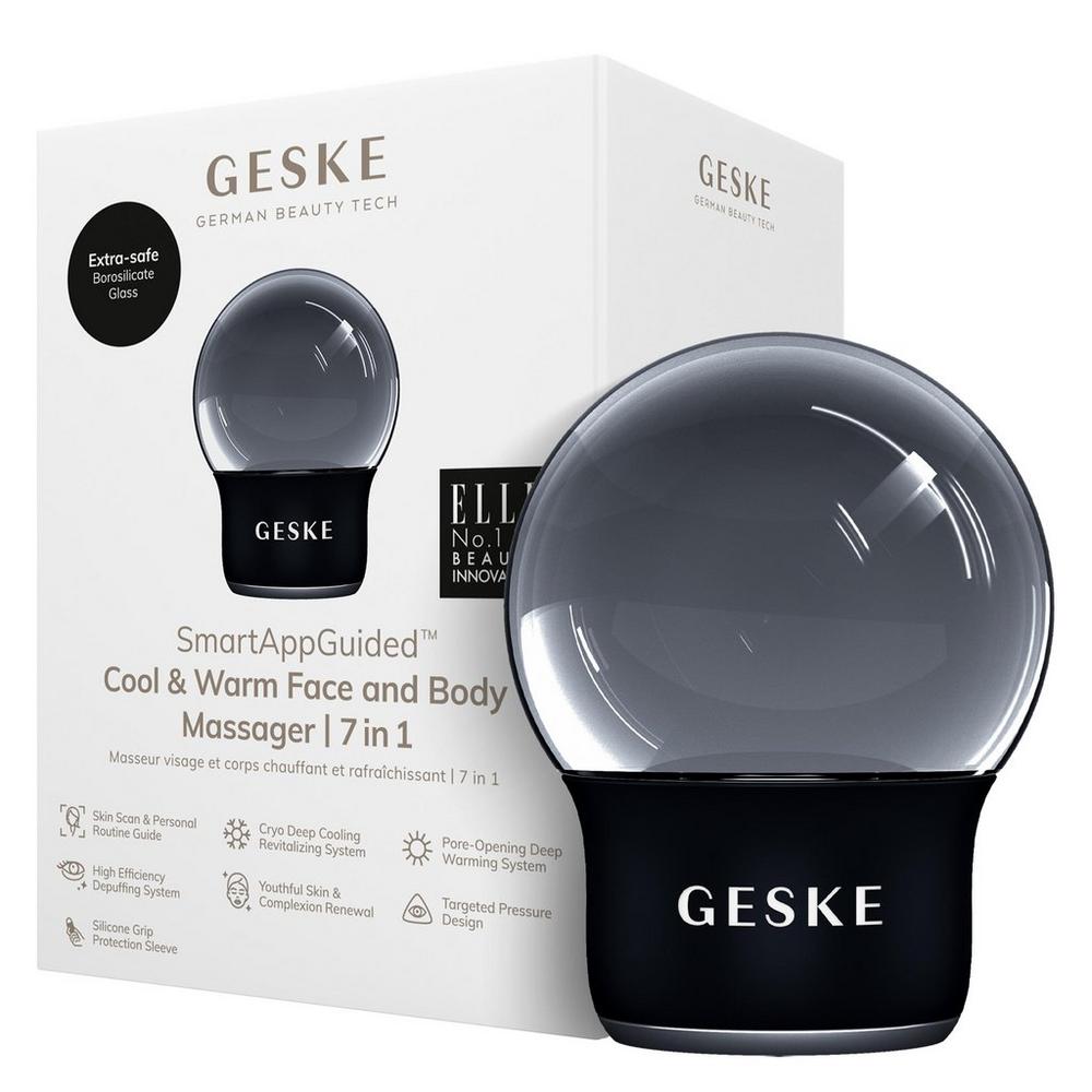 Geske Smartappguided Cool & Warm Face & Body Massager | 7 In 1 - Black