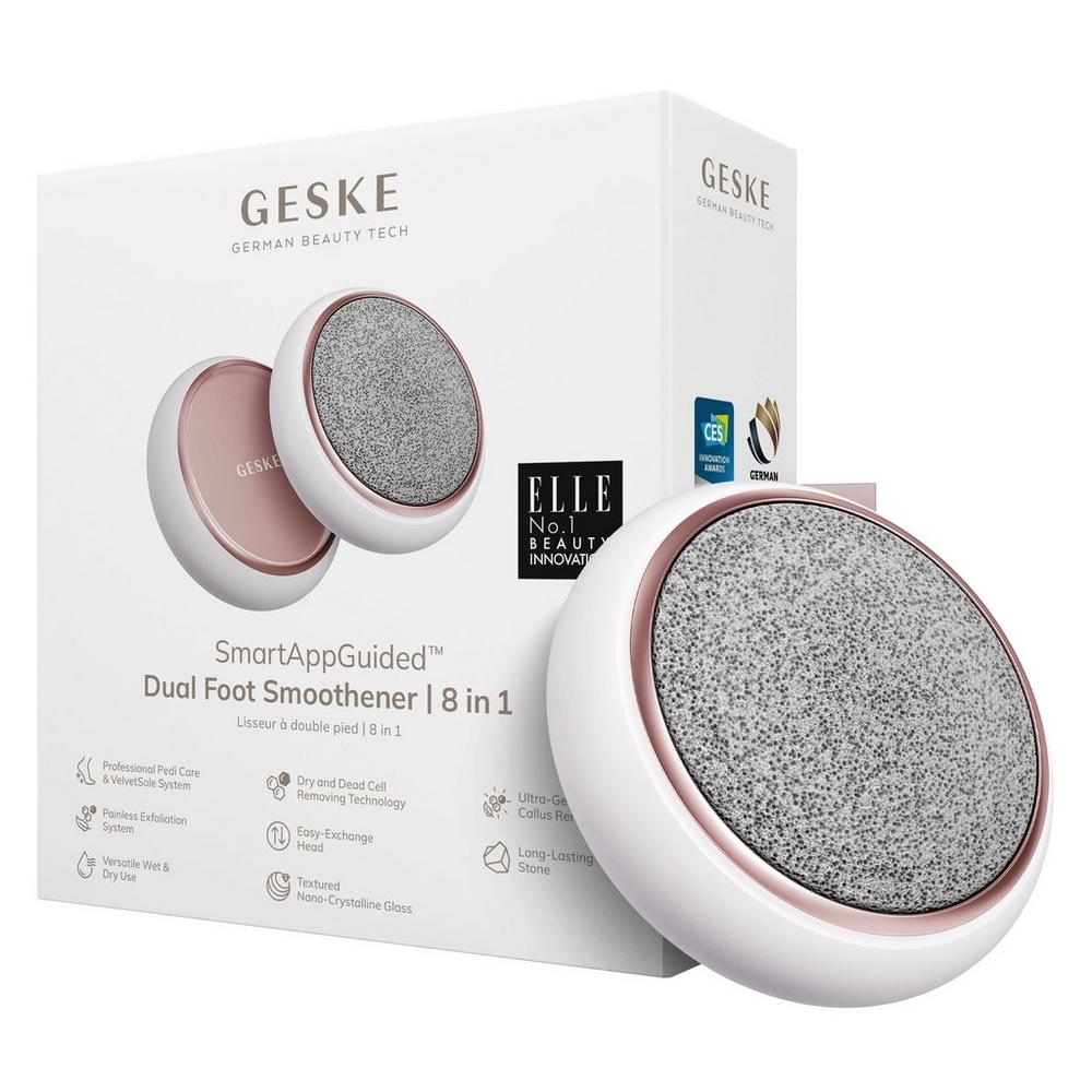 Geske Smartappguided Dual Foot Smoothener | 8 In 1 - Starlight In Silver