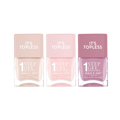 Nails Inc. It's Topless Nudes 1-Step Gel-Like Manicure Nail Polish Set