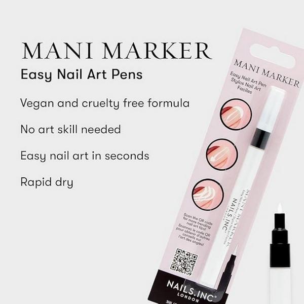 Nails Inc. Mani Marker Bright White Easy Nail Art Pen #3