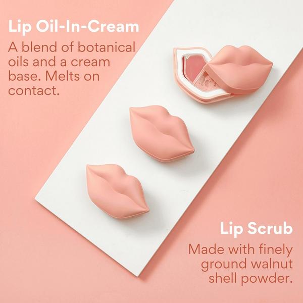 KOCOSTAR Peach Duoduo Lip Scrub & Lip Balm Set #6