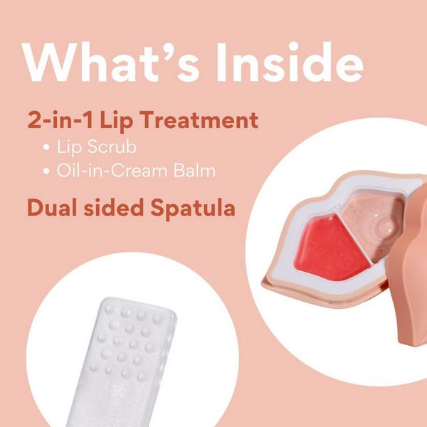 KOCOSTAR Peach Duoduo Lip Scrub & Lip Balm Set #7