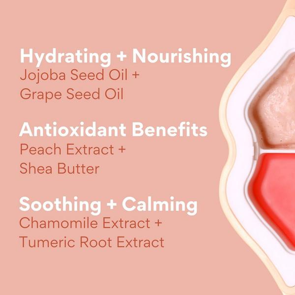 KOCOSTAR Peach Duoduo Lip Scrub & Lip Balm Set #8
