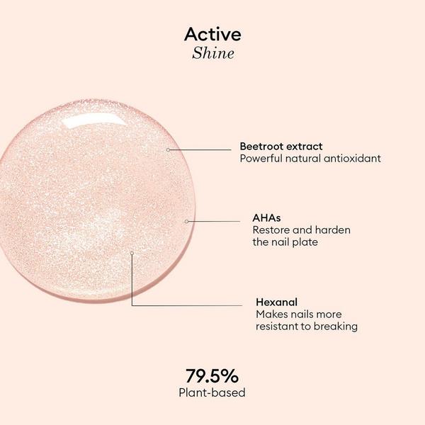 Manucurist Active Shine Nail Polish for Pearlescent Beige effect, Nail Strengthener and Growth #5