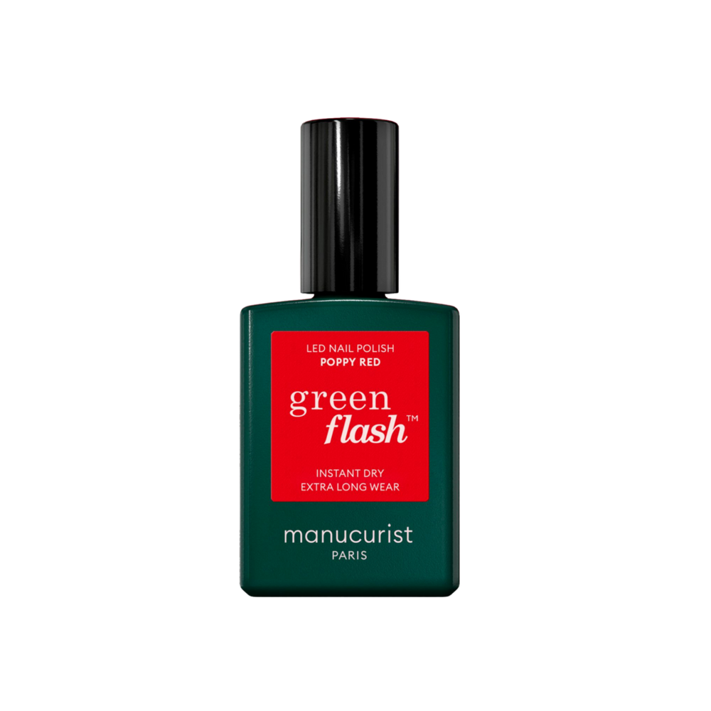 Manucurist Green Flash Led Gel Polish - Poppy Red In Red