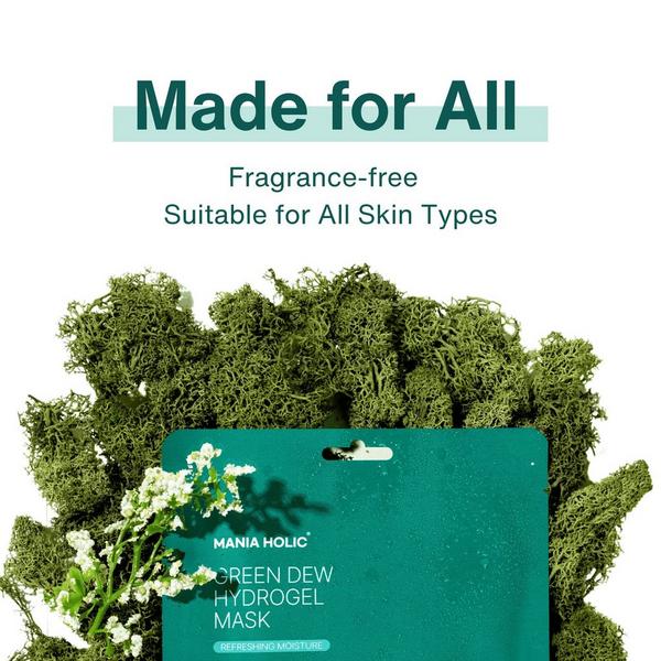 Mania Holic Green Dew Hydrogel Mask with CICA & Green Tea #8