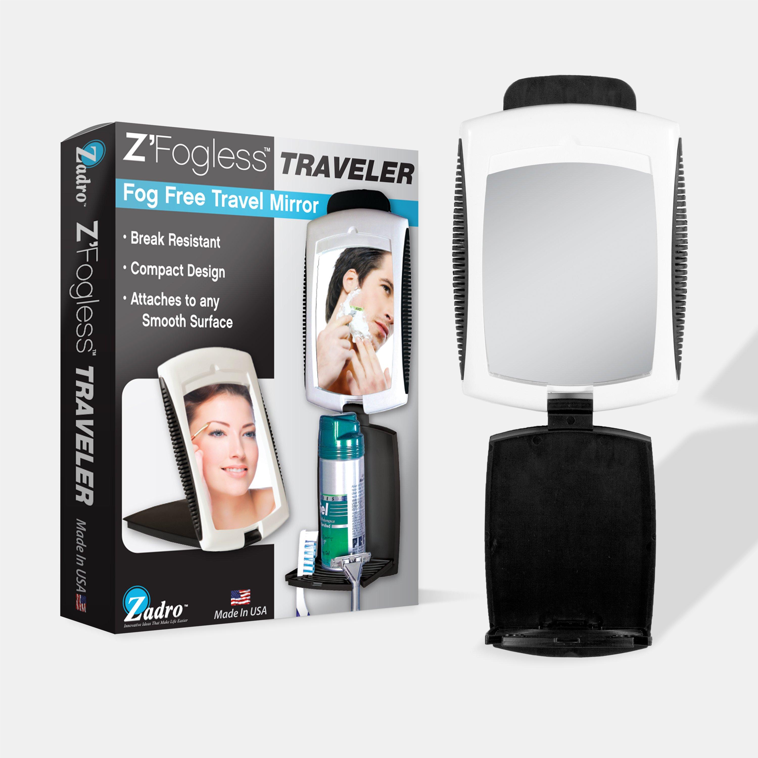 Zadro Travel Fogless Shower Mirror with Accessory Tray #1