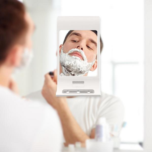 Zadro LED Lighted Fogless Shower Mirror with Suction Cup & Holder #4