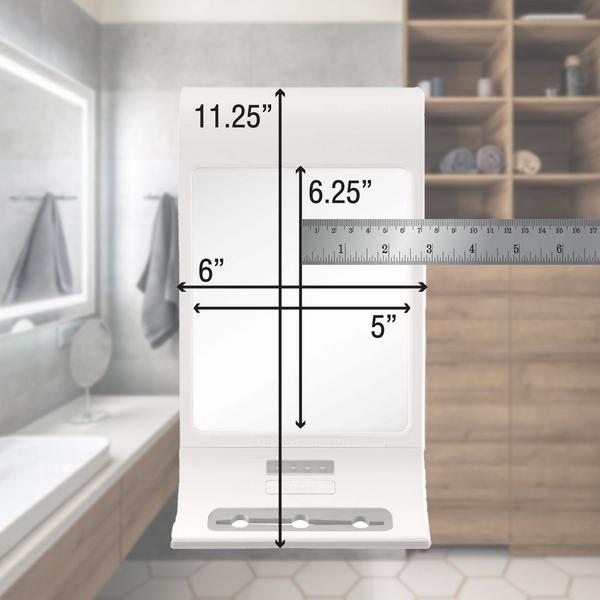 Zadro LED Lighted Fogless Shower Mirror with Suction Cup & Holder #5
