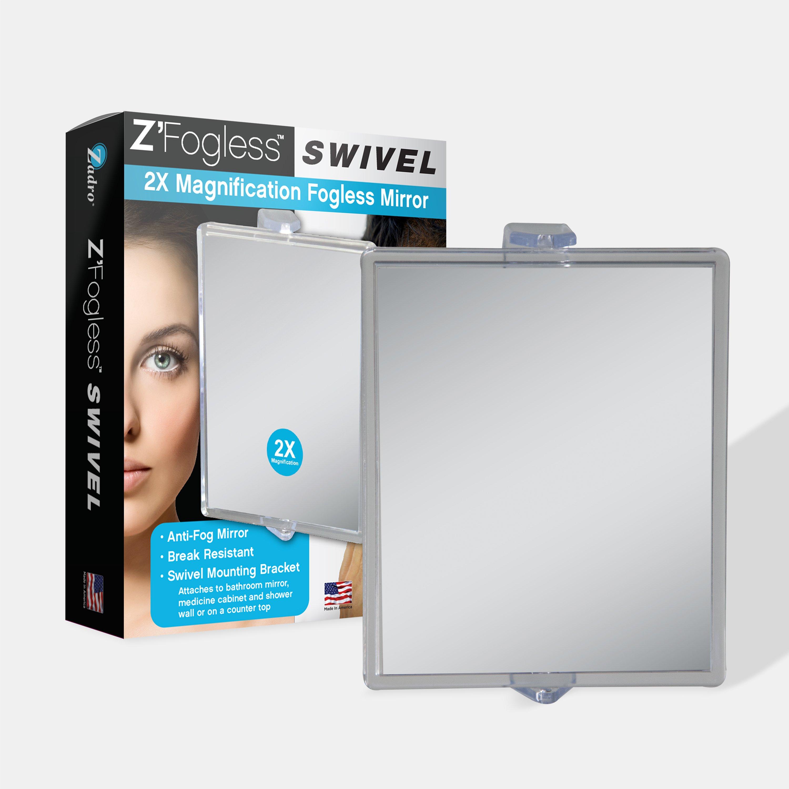 Zadro Swivel Fogless Shower Mirror with 2X & Suction Cup #1