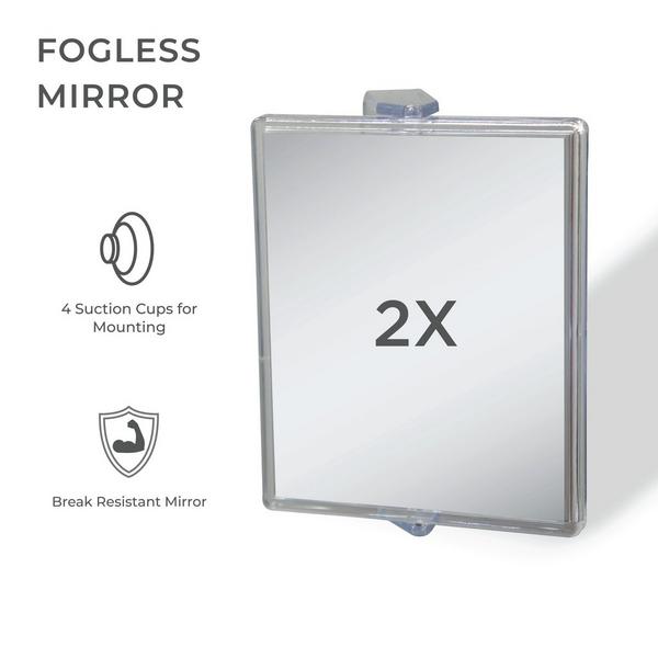 Zadro Swivel Fogless Shower Mirror with 2X & Suction Cup #3
