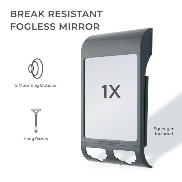 Zadro Fogless Shower Mirror with Razor Holder & Squeegee #2