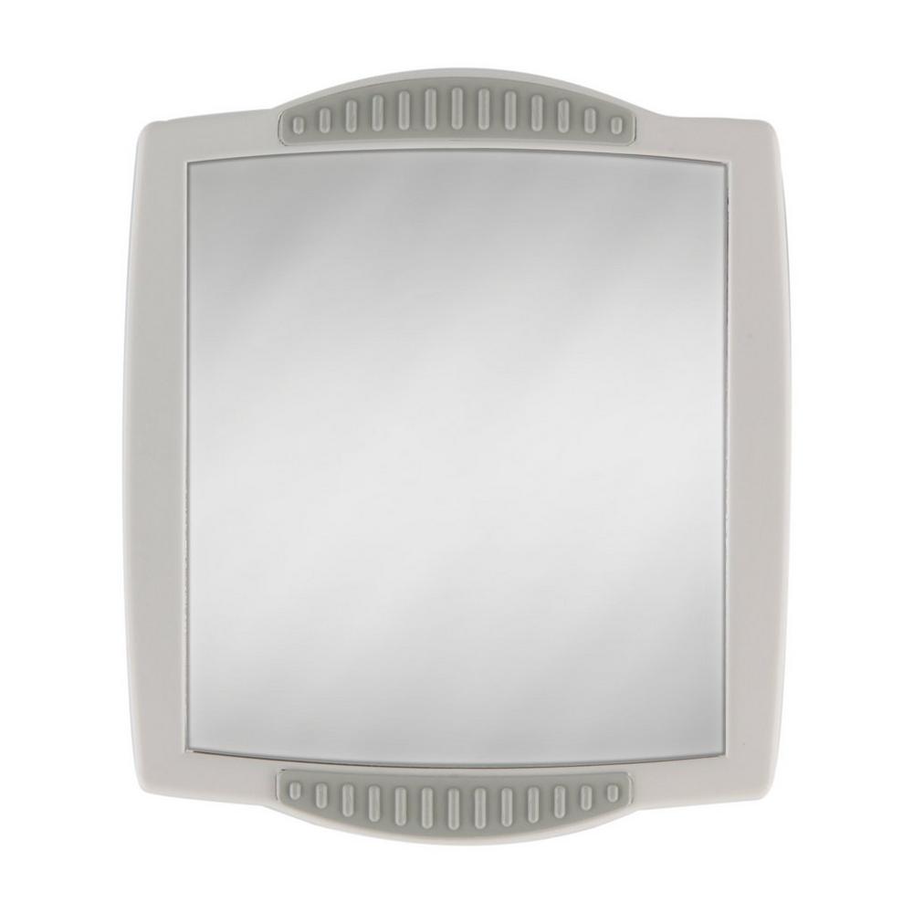 Zadro Fogless Clip-on Shower Mirror With Suction Cup - 6631631454395 In White