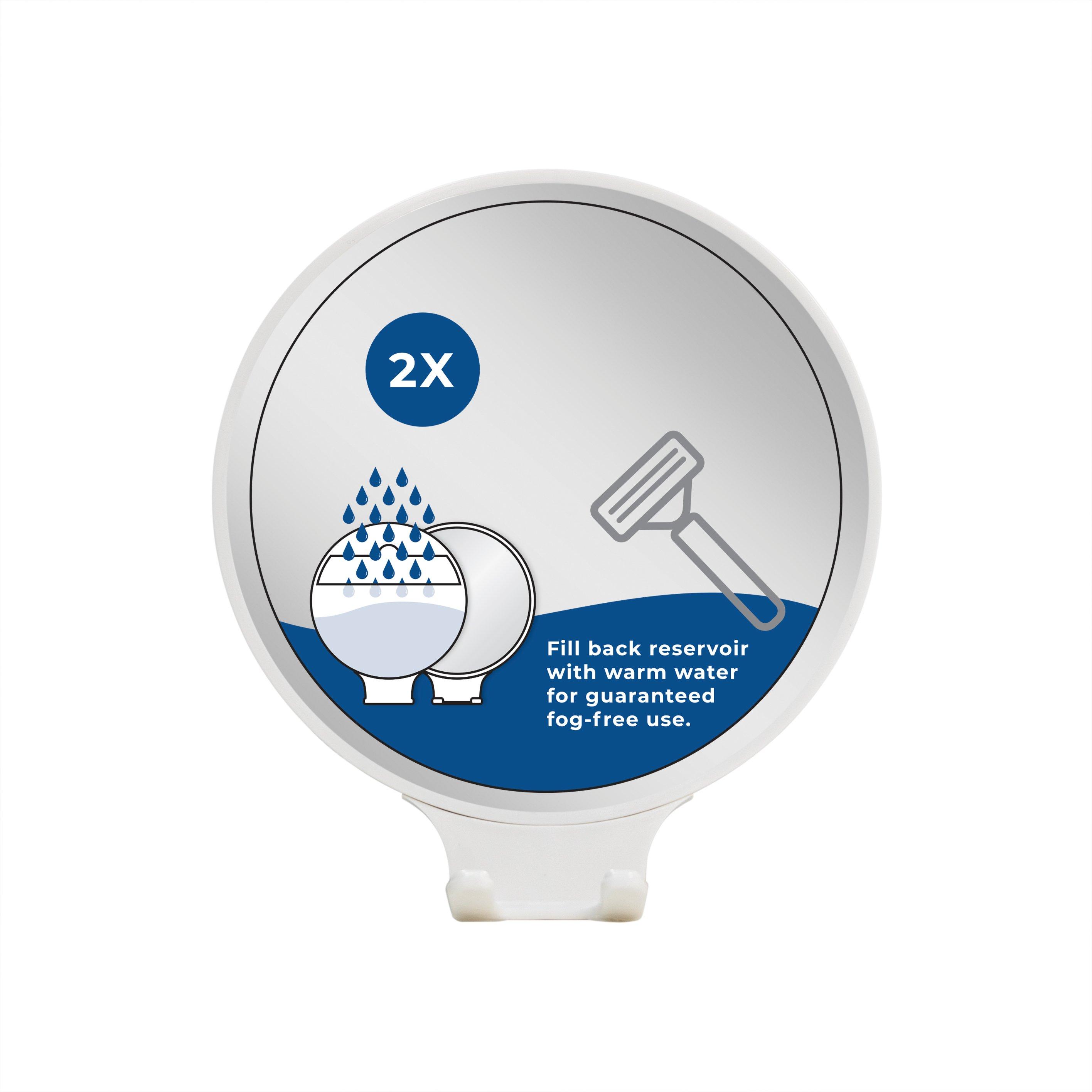 Zadro Fogless Shaving Mirror with 2X Magnification, Razor Holder #1