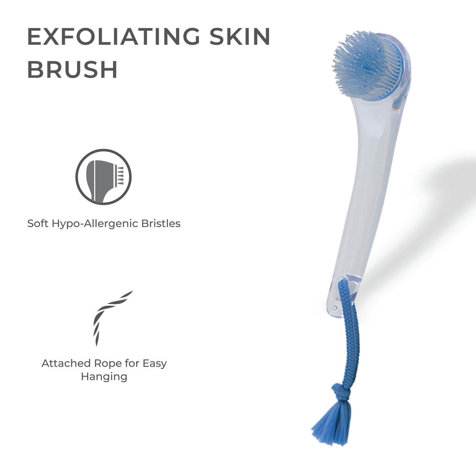 Exfoliating Facial Brush with Silicone Bristles - Clear