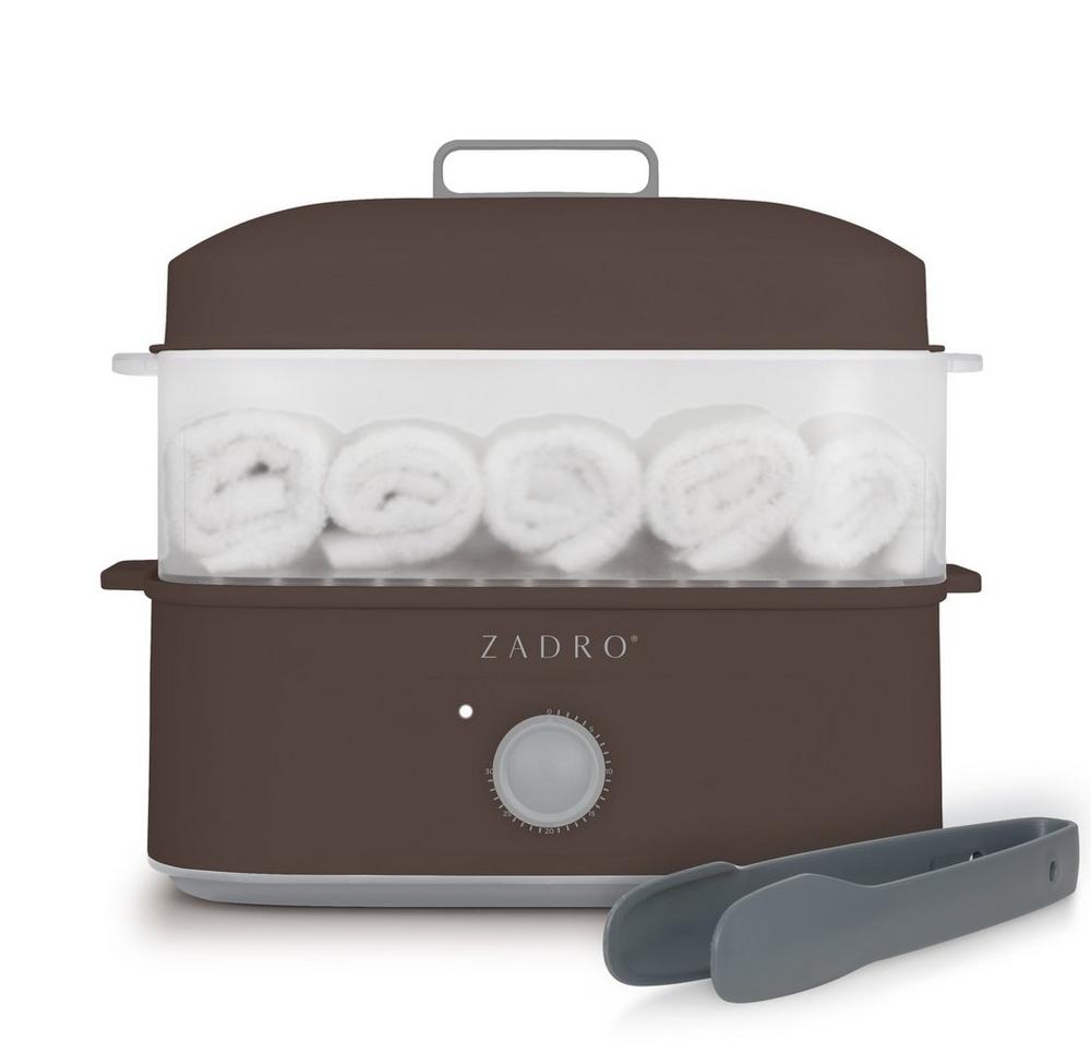 Zadro Facial Towel Steamer With Tongs - Chocolate In Brown