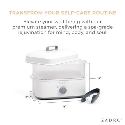 Zadro - White/Gray Facial Towel Steamer with Tongs | Ulta Beauty