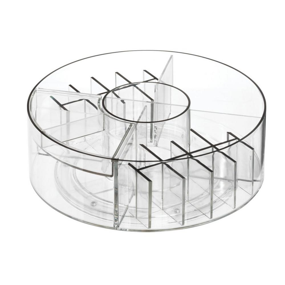 Idesign Rotating Makeup Organizer With Dividers