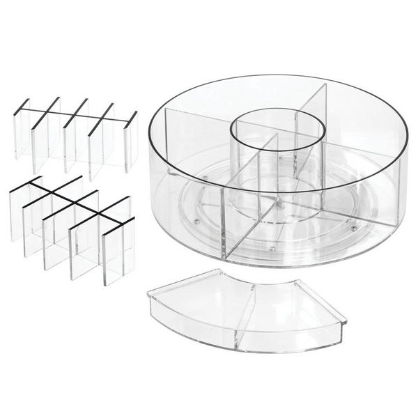 iDesign Rotating Makeup Organizer with Dividers #3
