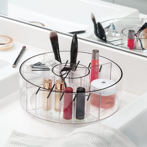 iDesign Rotating Makeup Organizer with Dividers #8