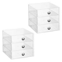 Stackable 3-Drawer Vanity Makeup Organizer