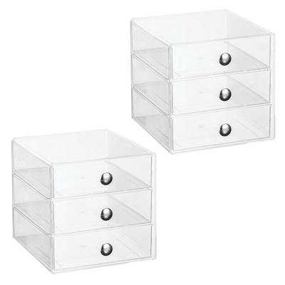 iDesign Stackable 3-Drawer Vanity Makeup Organizer