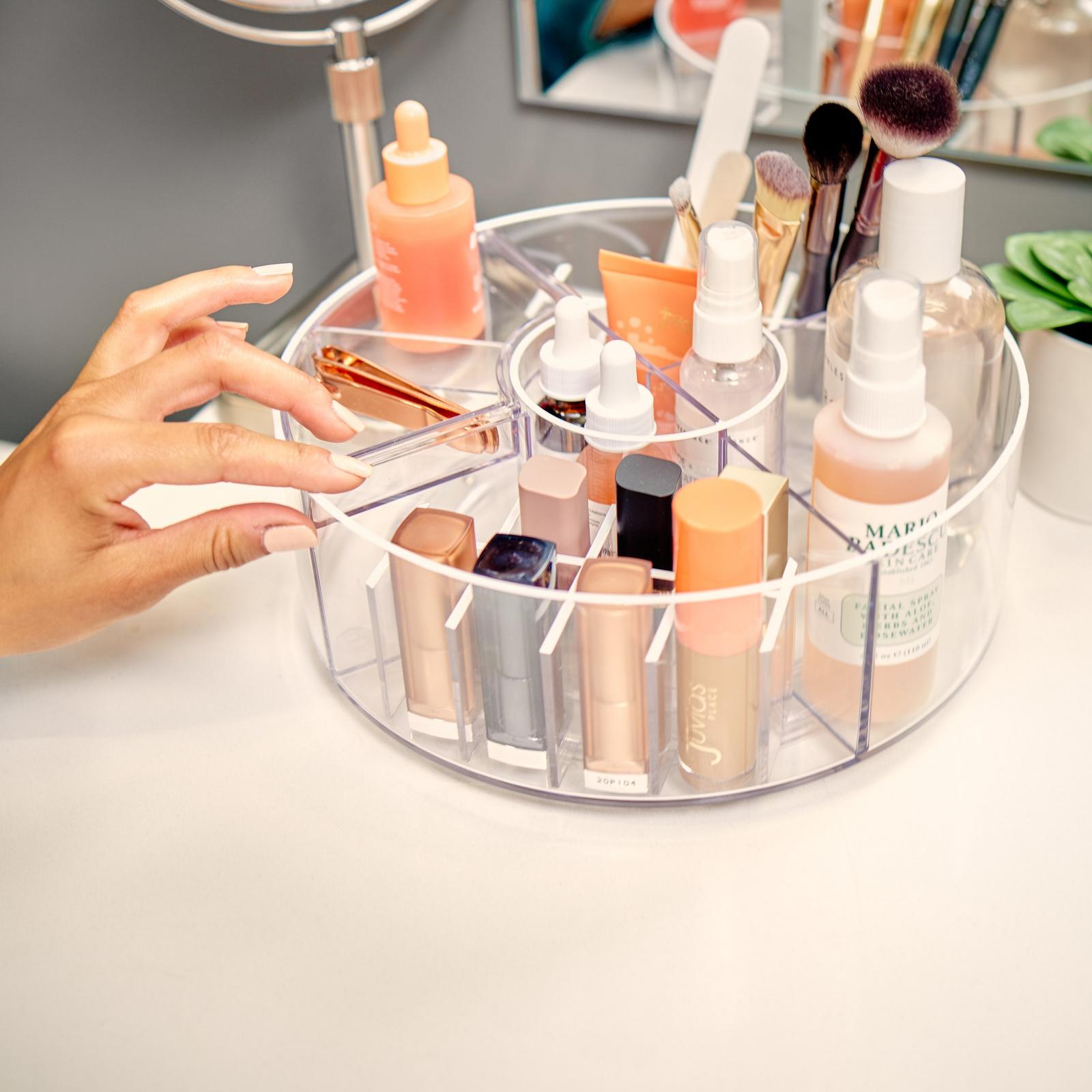 Rotating Makeup Organizer with Dividers - 1 ct