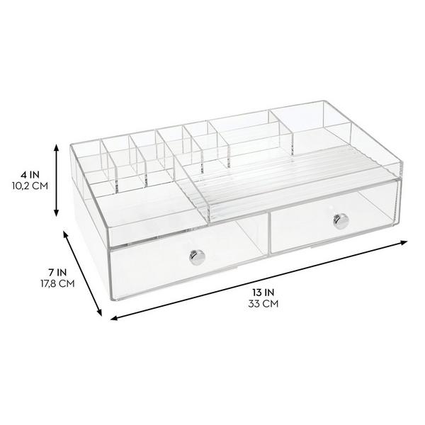 iDesign Divided Makeup Organizer with Drawers for Bathroom Countertop #2