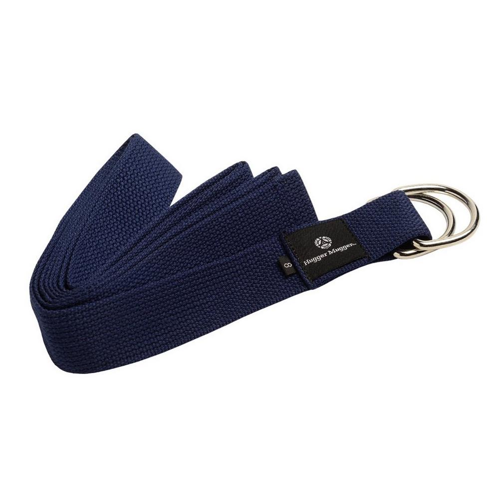 Hugger Mugger 8' Cotton Yoga Strap W/ D-ring - Navy In Blue
