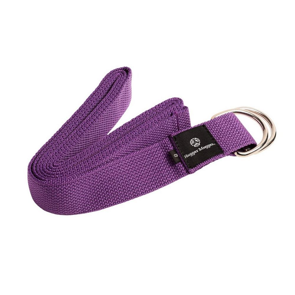 Hugger Mugger 8' Cotton Yoga Strap W/ D-ring - Purple In Purple