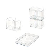 Plastic Makeup Organizer Set for Countertops and Drawers