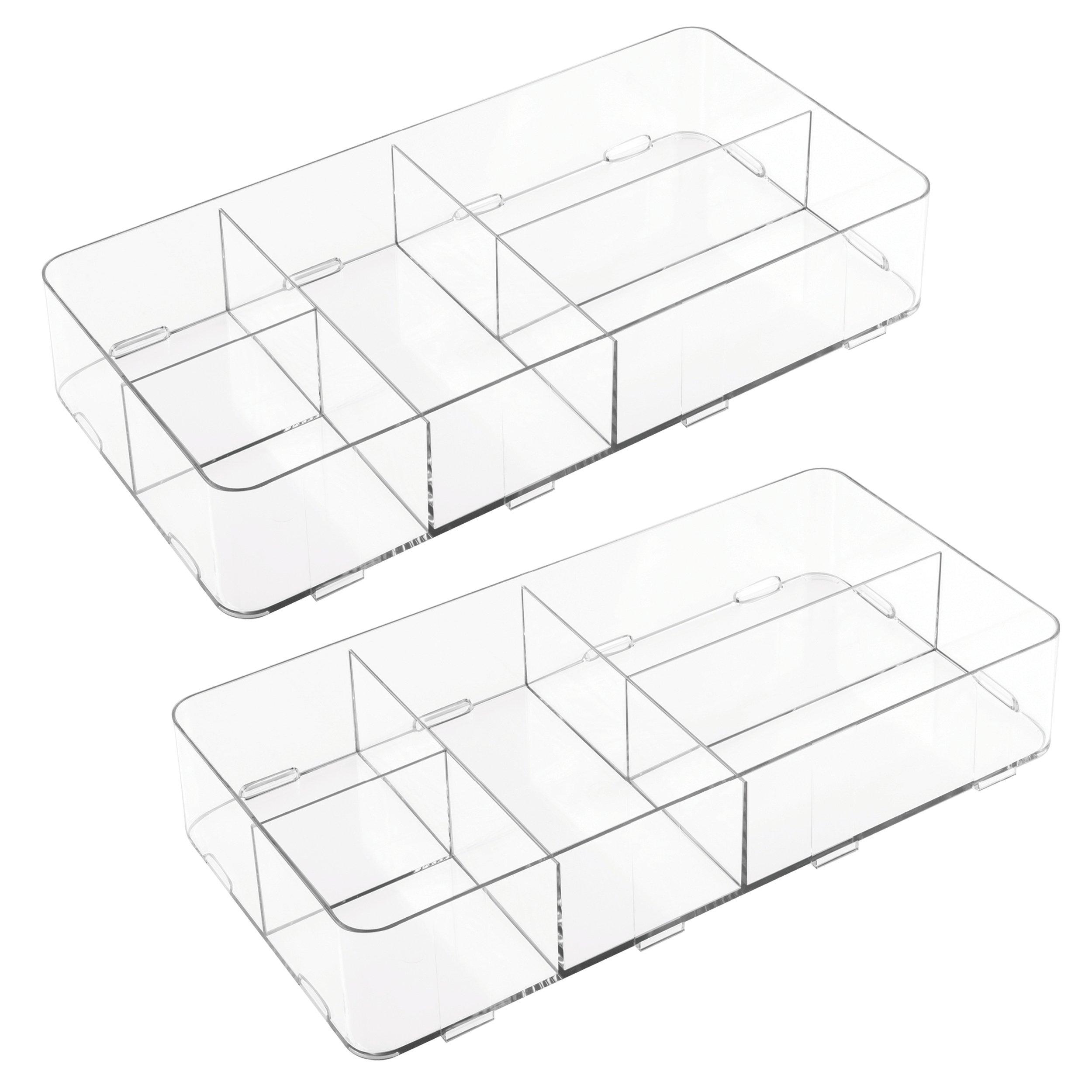 iDesign Interlocking 5-Section Plastic Drawer Organizer #1